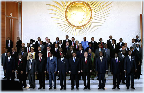 Les Dirigeants africains au Sommet à Addis-Abeba en Janvier 2012